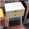 Image 1 : SOLID WOOD 2 DRAWER SIDE TABLE MULTI PURPOSE