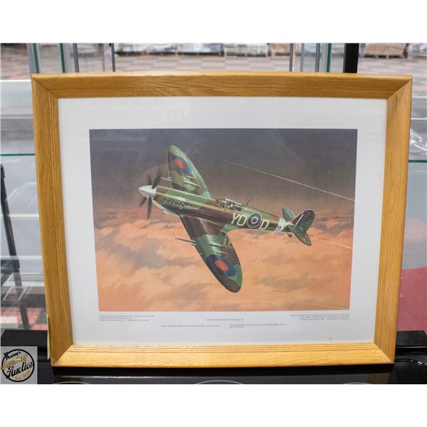 FRAMED "SUPERMARINE SPITFIRE MK. IX" 22" X 18"