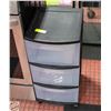 Image 1 : STERLITE 3-DRAWER ROLLING STORAGE - BLACK TOP