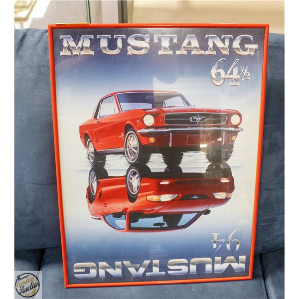 FRAMED MUSTANG PHOTO 64.5 1994