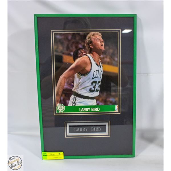 FRAMED LARRY BIRD 12" X 17"