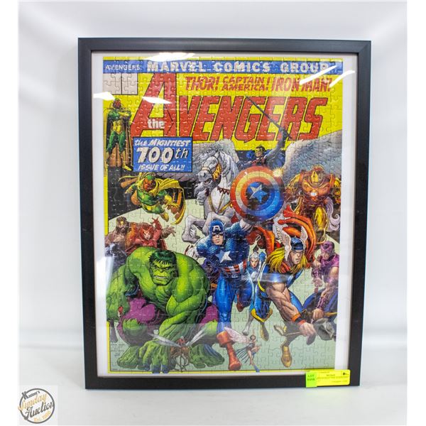 FRAMED PUZZLE "THE AVENGERS" 17" X 21"
