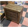 Image 1 : SET OF 2 SOLID DARK WOOD 2-DRAWER SIDE
