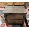 Image 2 : SET OF 2 SOLID DARK WOOD 2-DRAWER SIDE