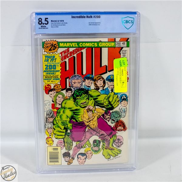 CGC 8.5 GRADED HULK 200 KEY ANNIVERSARY ISSUE