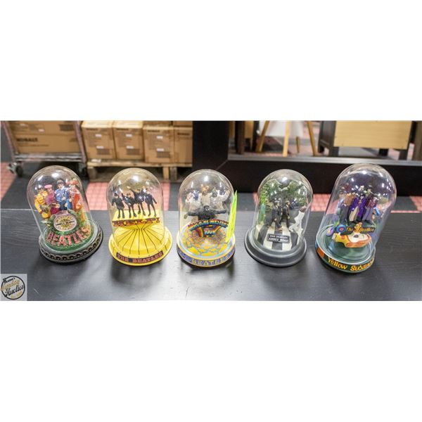 5 GLASS DOME THE BEATLES MANTEL