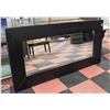 Image 1 : DARK WOOD FRAMED LARGE MIRROR - HORIZONTAL