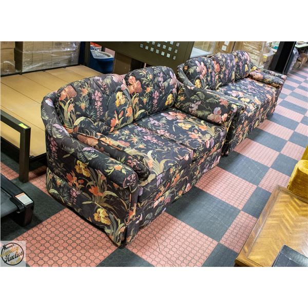 2PC FLORAL SOFA AND LOVESEAT