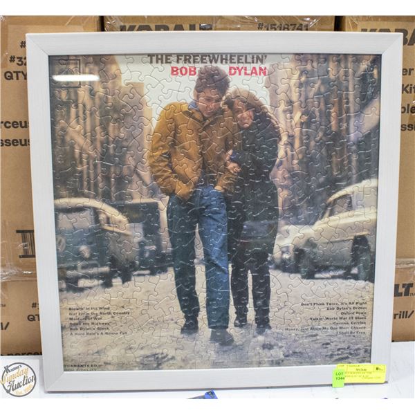 FRAMED BOB DYLAN "THE FREEWHEELIN" 18" X 18"