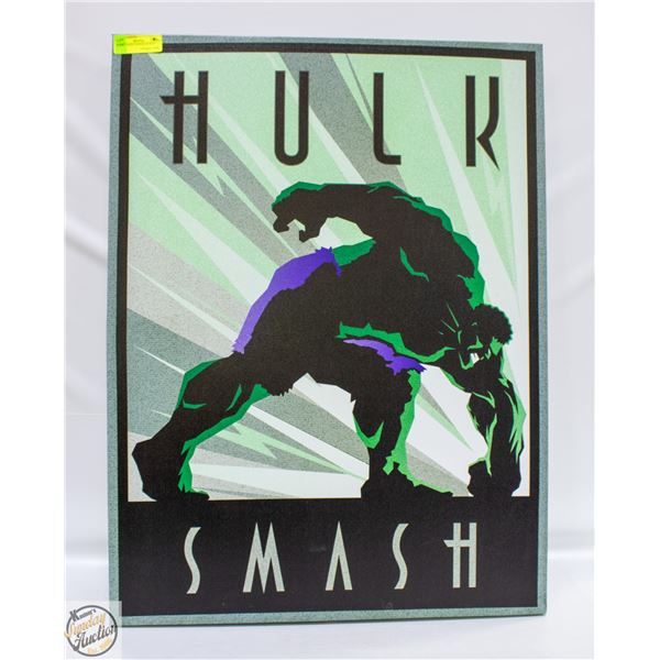 HULK SMASH CANVAS 24" X 31"