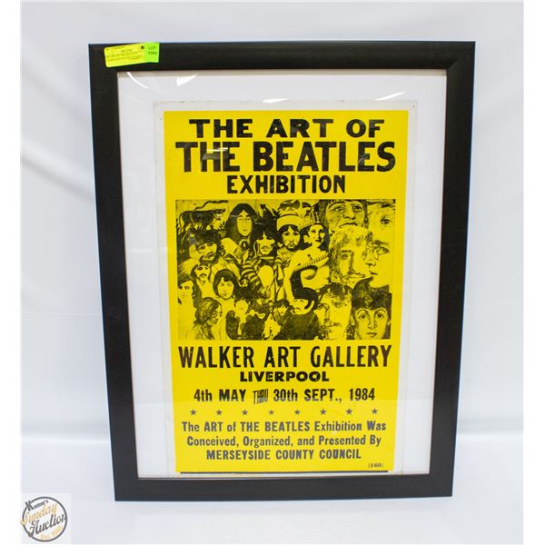 THE ART OF THE BEATLES EXHIBITION POSTER FRAMED