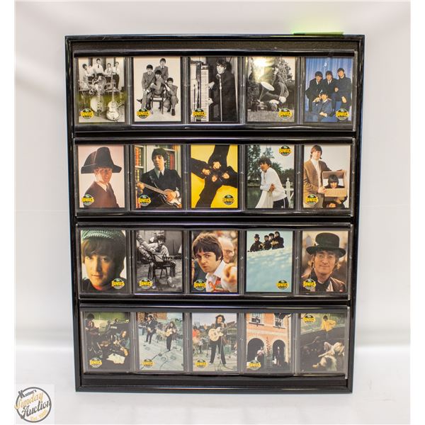 DISPLAY OF THE BEATLES COLLECTION CARDS IN CASES