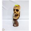 Image 1 : CARVED WOOD SKULL IN HAND