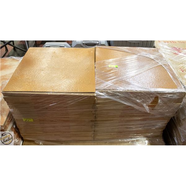 1160 SF - LOT OF GOLD GLUEDOWN VINYL FLOORING