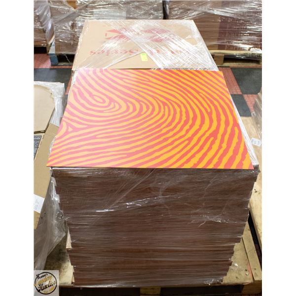 1400 SF - LOT OF ORANGE & RED STRIPED GLUEDOWN