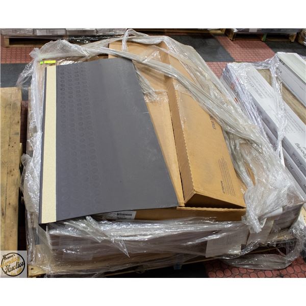PALLET OF RUBBER STAIR TREADS 22EA @3.5' FUDGE