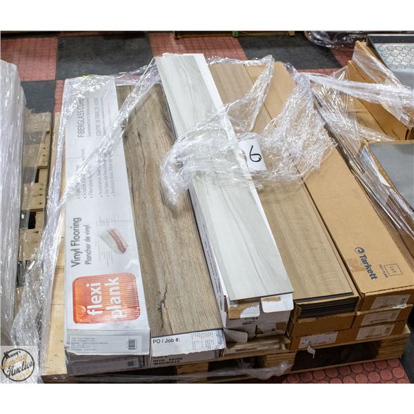 PALLET OF LUXURY VINYL PLANK FLOORING CONTAINING