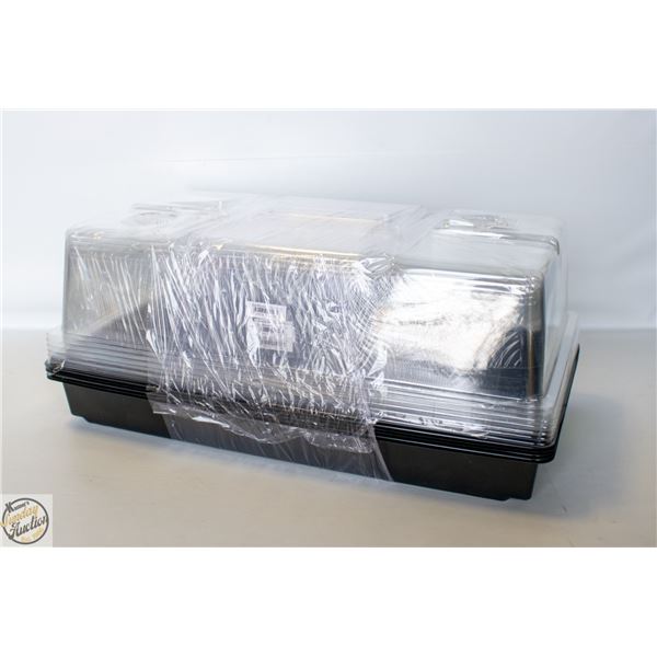 NEW 5 TRAYS 5 DOMES 4” - SINGLE THICK 1020 TRAYS