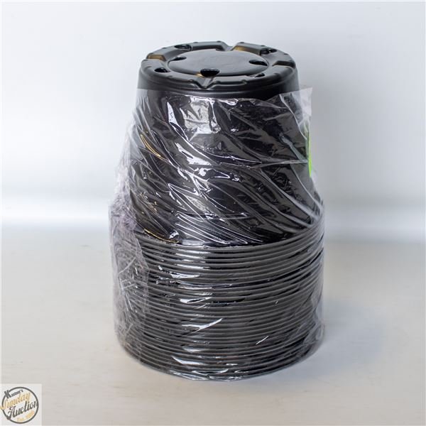 NEW 30 COUNT OF 1.21 L BLACK POTS