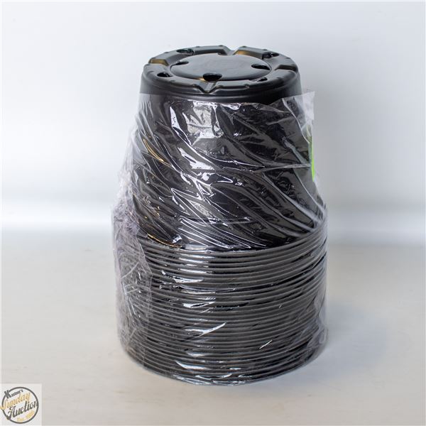 NEW 30 COUNT OF 1.21 L BLACK POTS