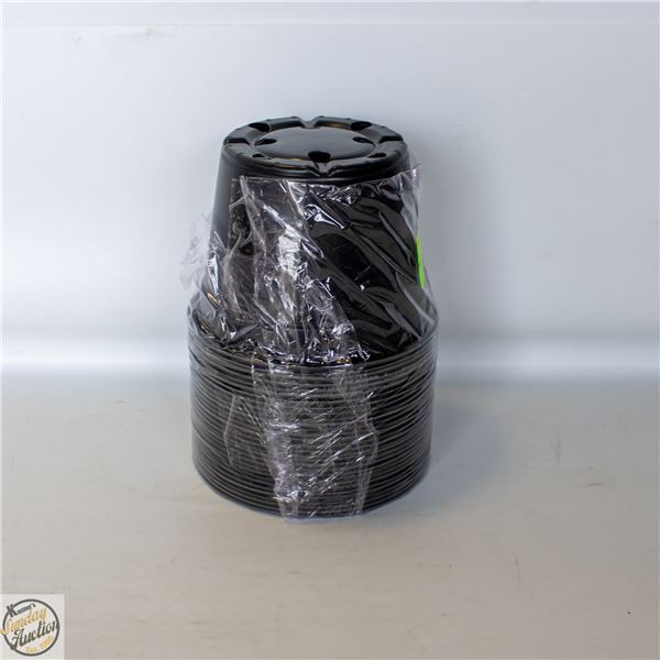 NEW 30 COUNT OF 1.21 L BLACK POTS