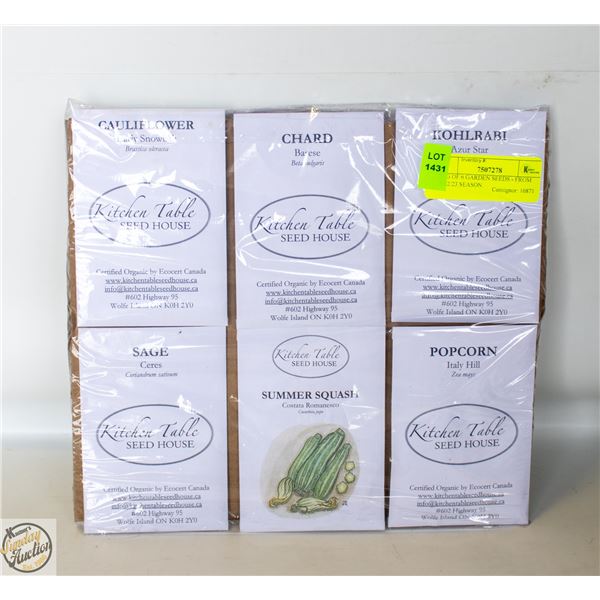 PKG OF 6 GARDEN SEEDS - FROM 2022/23 SEASON.