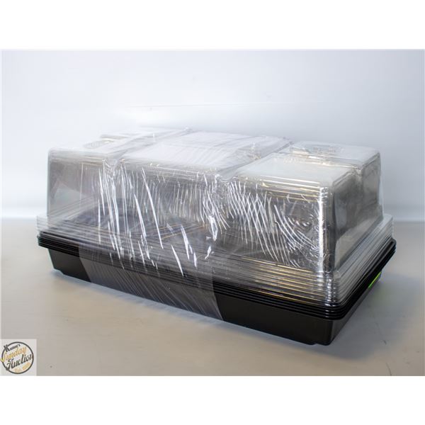 NEW 5 TRAYS 5 DOMES 4” - SINGLE THICK 1020 TRAYS