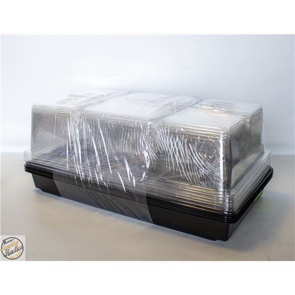 NEW 5 TRAYS 5 DOMES 4” - SINGLE THICK 1020 TRAYS