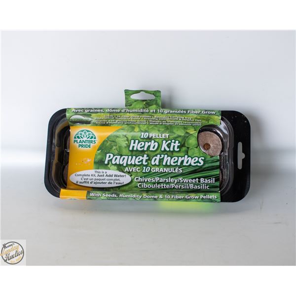 10 PELLET HERB KIT – PLANTER’S PRIDE. CHIVES, PARS