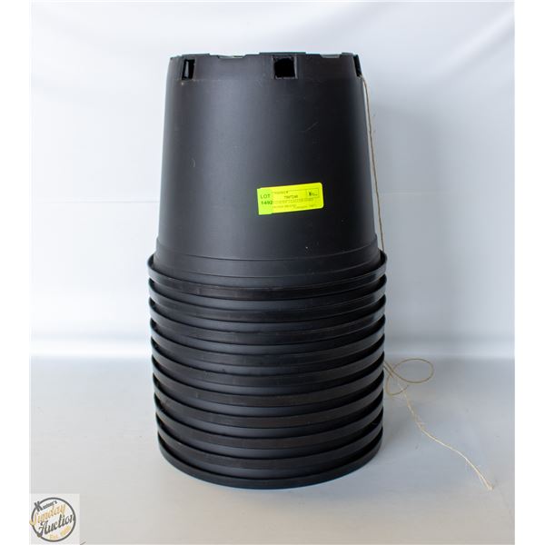 NEW 10 COUNT 3 GALLON HARD POTS MONDI BRAND