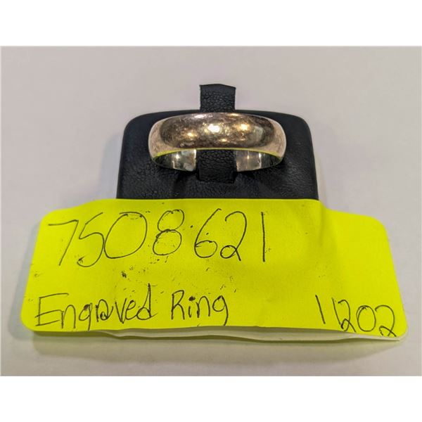 ENGRAVED INNER BAND I LOVE YOU PETAL STAMPED W.B.