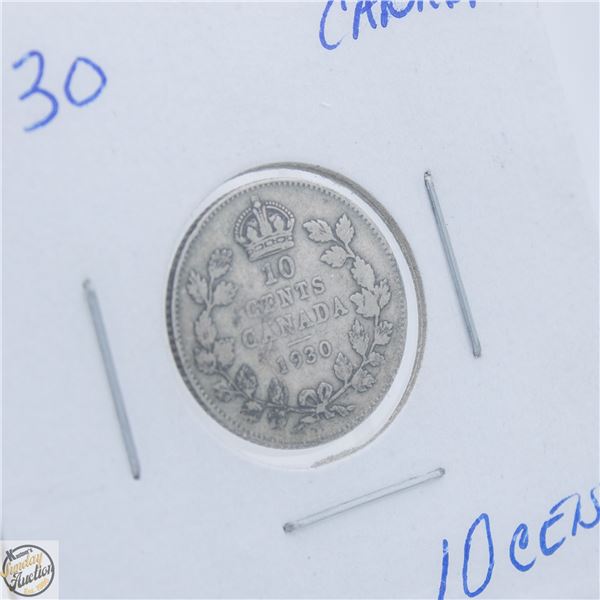 1930 80% SILVER 10 CENTS