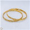 Image 1 : LOT OF 2 - LADIES BANGLES - 18K GOLD PLATED