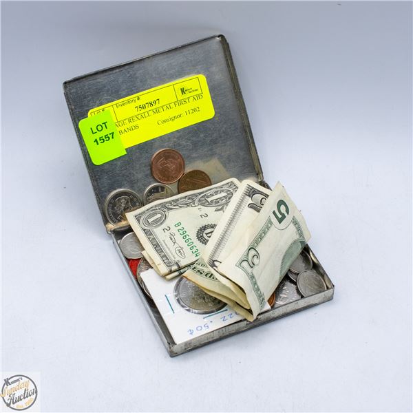 VINTAGE REXALL METAL FIRST AID QUIK BANDS