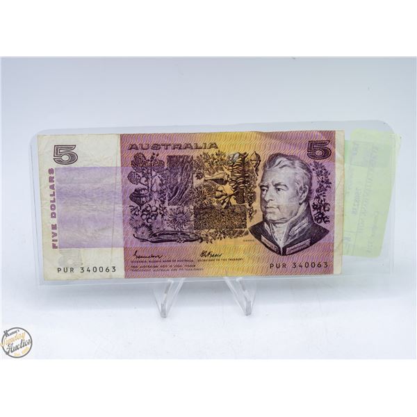 $5 AUSTRALIAN BANK NOTE