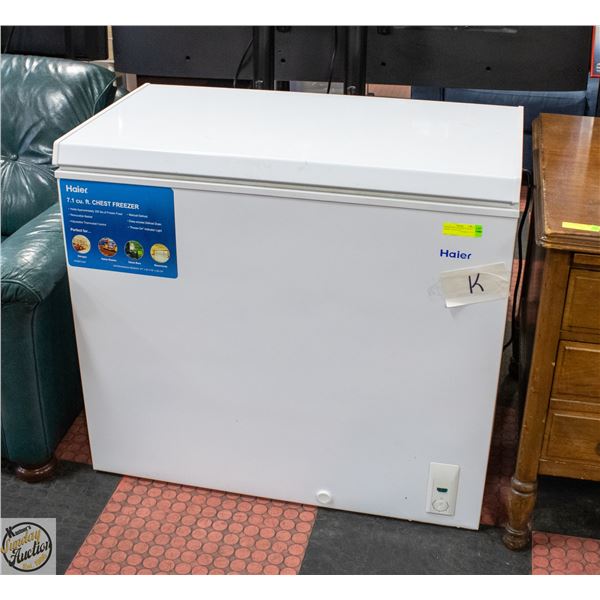 HAIER CHEST FREEZER- 7.1 CU FT- MODEL  HCM07IAW