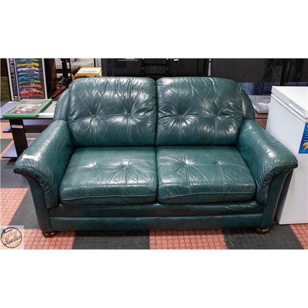 LEATHER LOVE SEAT SOFA- 64" X 32"