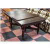 Image 1 : ANTIQUE OAK DOUBLE PEDESTAL WHEELED DINING TABLE
