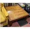Image 1 : VINTAGE OAK PARQUET COFFEE TABLE