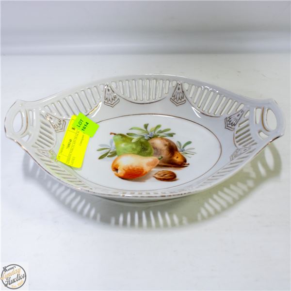 GERMANY PORCELAIN SNACK DISH LATTICE