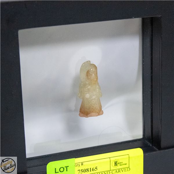 GENUINE GEMSTONE HAND CARVED SOLDIER PENDANT