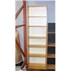 Image 1 : PINE 7 SHELF BOOKCASE- 78" X 24" X 10"