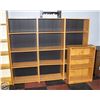 Image 1 : BOOK SHELVES- LOT OF 4- ASSORTED SIZES