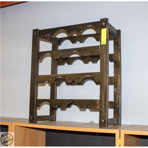 VINTAGE WOOD WINE RACK H-21"