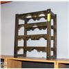 Image 1 : VINTAGE WOOD WINE RACK H-21"