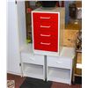 Image 1 : ESTATE IKEA STYLE WHITE/RED CABINETS (3)