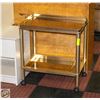 Image 1 : VINTAGE 2 TIER METAL MIRRORED BAR CART