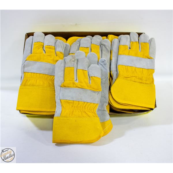 10 NEW YELLOW WORK GLOVES