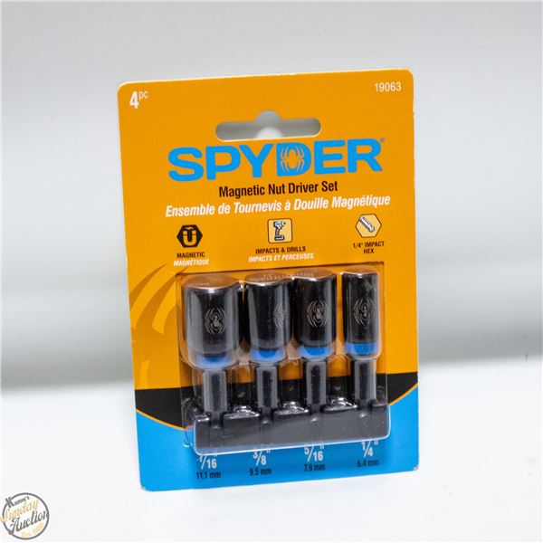4 PIECE SPIDER MAGNETIC NUT A DRIVER SET