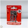 Image 1 : MILWAUKEE 2 INCH 3 PACK IMPACT SOCKET ADAPTOR SET